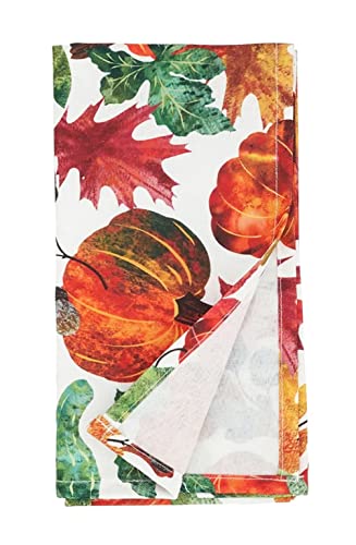 Fennco Styles Pumpkin Foliage Tablecloths & Napkins – Select Size