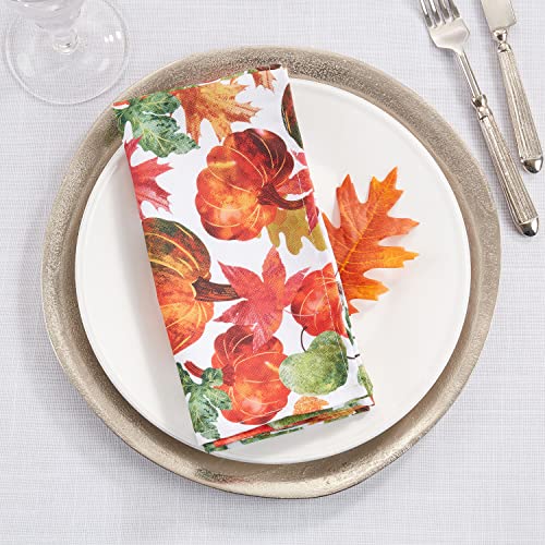 Fennco Styles Pumpkin Foliage Tablecloths & Napkins – Select Size