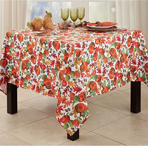 Fennco Styles Pumpkin Foliage Tablecloths & Napkins – Select Size
