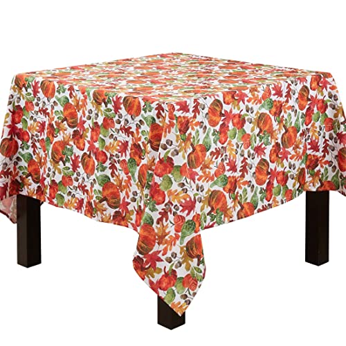 Fennco Styles Pumpkin Foliage Tablecloths & Napkins – Select Size