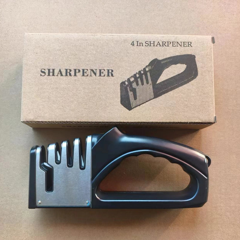 4 - stage kitchen knife sharpener, multifunctional, portable, non - slip base, kitchen gadget