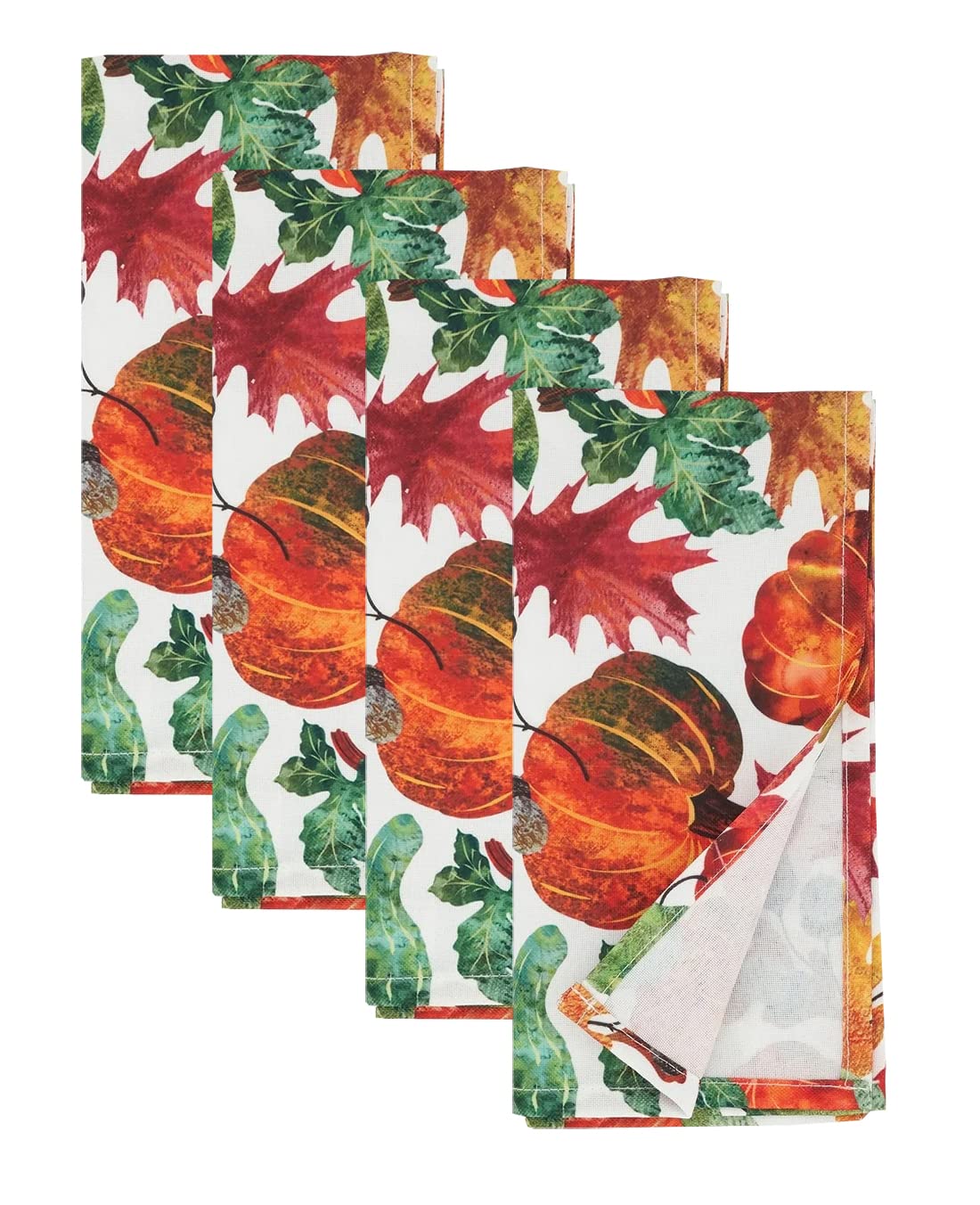 Fennco Styles Pumpkin Foliage Tablecloths & Napkins – Select Size