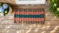 Autumn Stripe Lobster Rope Doormat – Brown, Orange & Green