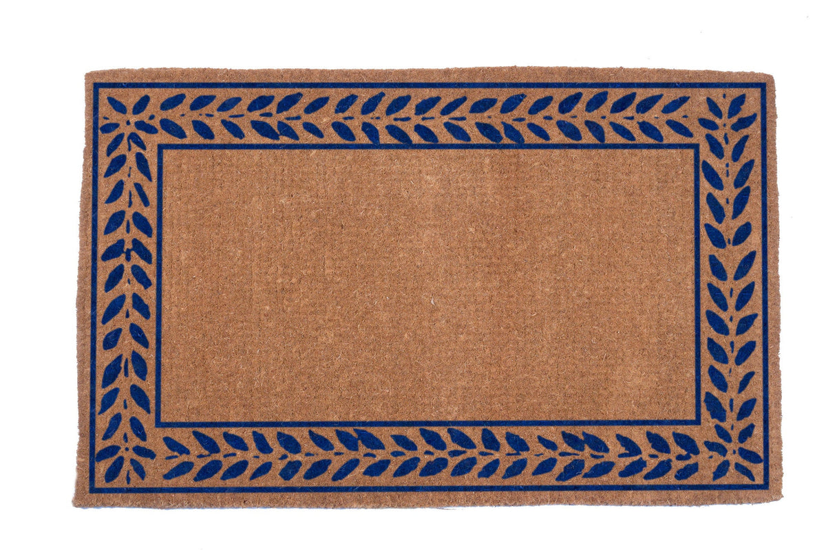 Leafy Vines Border – Natural Coir Doormat