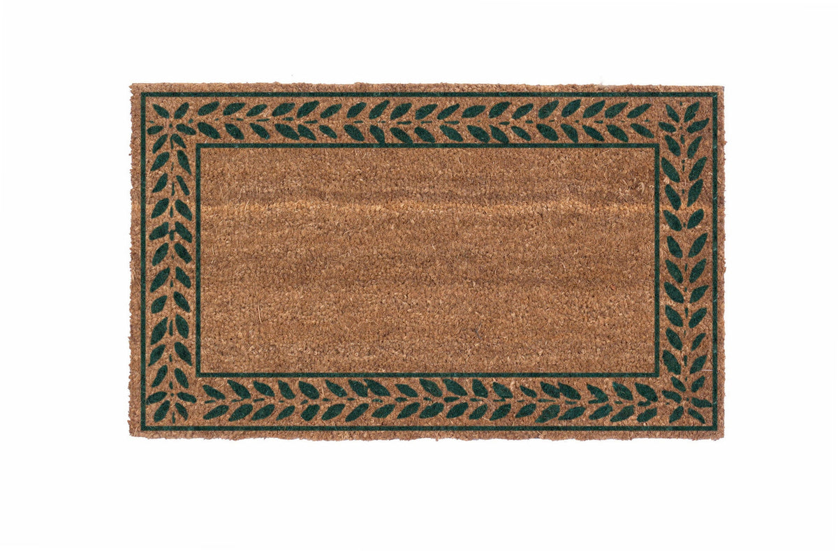 Leafy Vines Border – Natural Coir Doormat