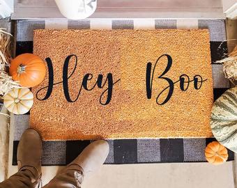 Hey Boo – Coir Doormat