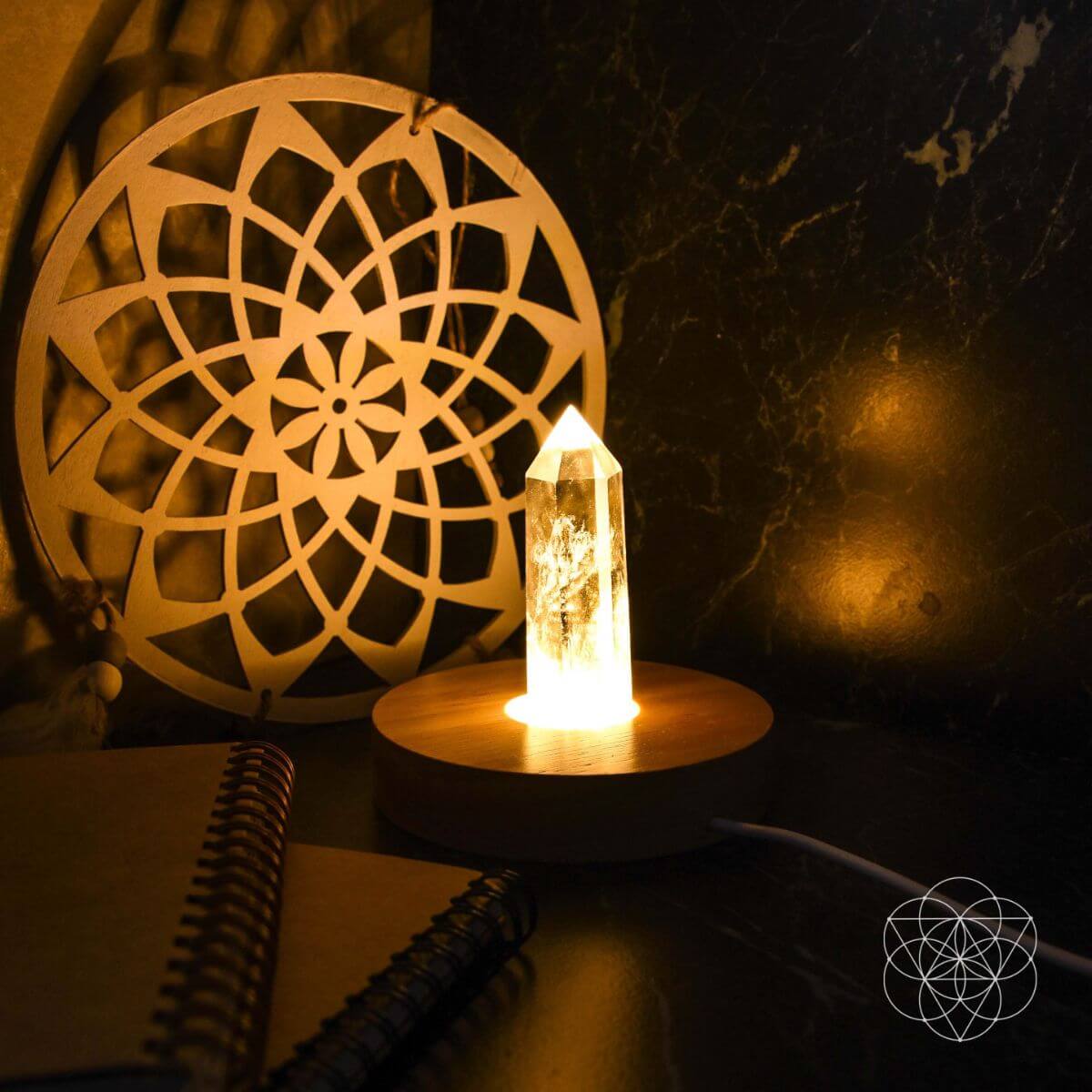 Clear Quartz Decorative Lamp
